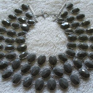 Gray Banana Republic Statement Necklace